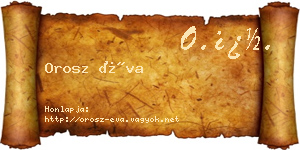 Orosz Éva névjegykártya